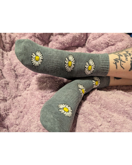 Getragene Gänseblümchen Socken