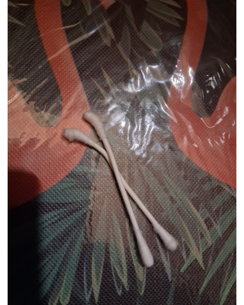 Wattestäbchen mit meinem Ohrenschmalz