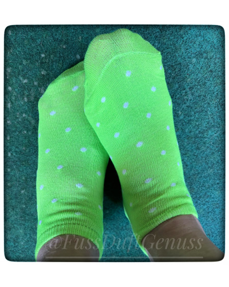 Neonsocken mit Punkte 