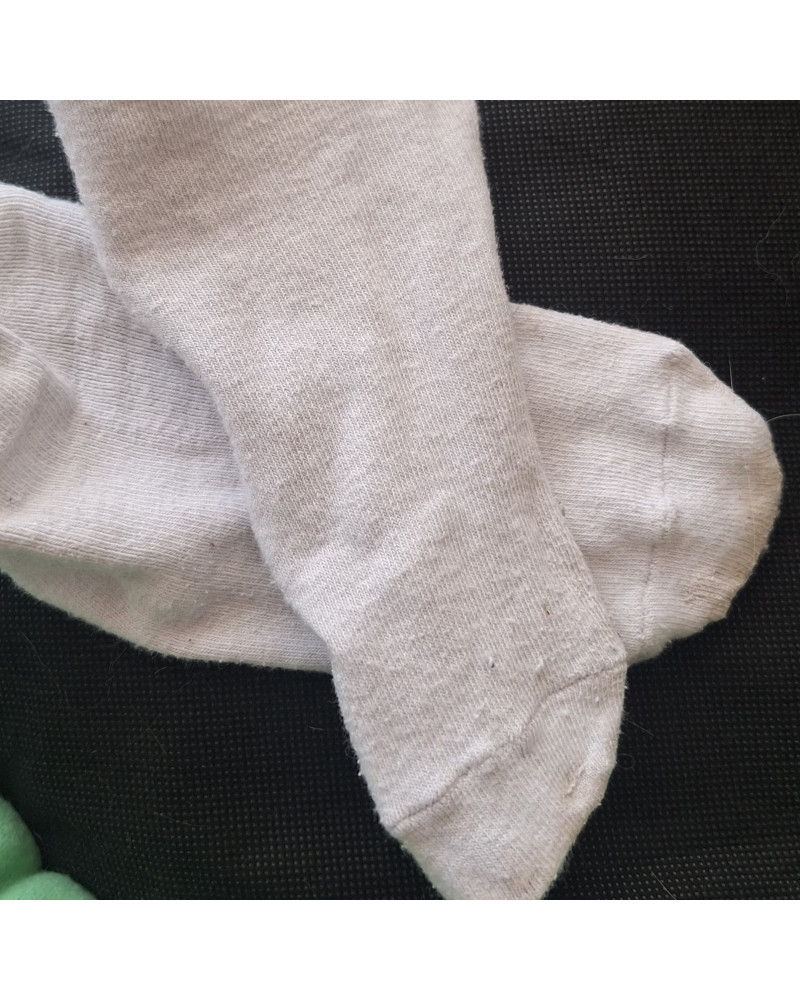 3 Day Worn White Ankle Socks Heavy Authentic Wear