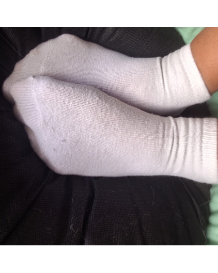 3 Day Worn White Ankle Socks Heavy Authentic Wear