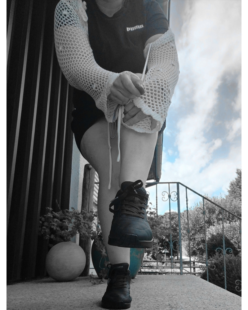 Schuhe mit Anweisungen 
