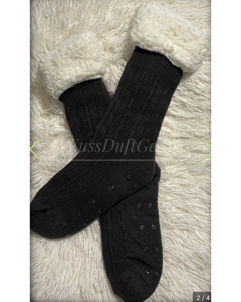 Dicke gefütterte Fleece Kniestrümpfe mit Noppen 