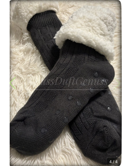 Dicke gefütterte Fleece Kniestrümpfe mit Noppen 