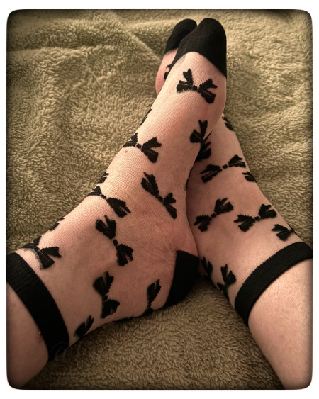 Nylonsöckchen 24 Std. getragen + 3 Trage Fotos 