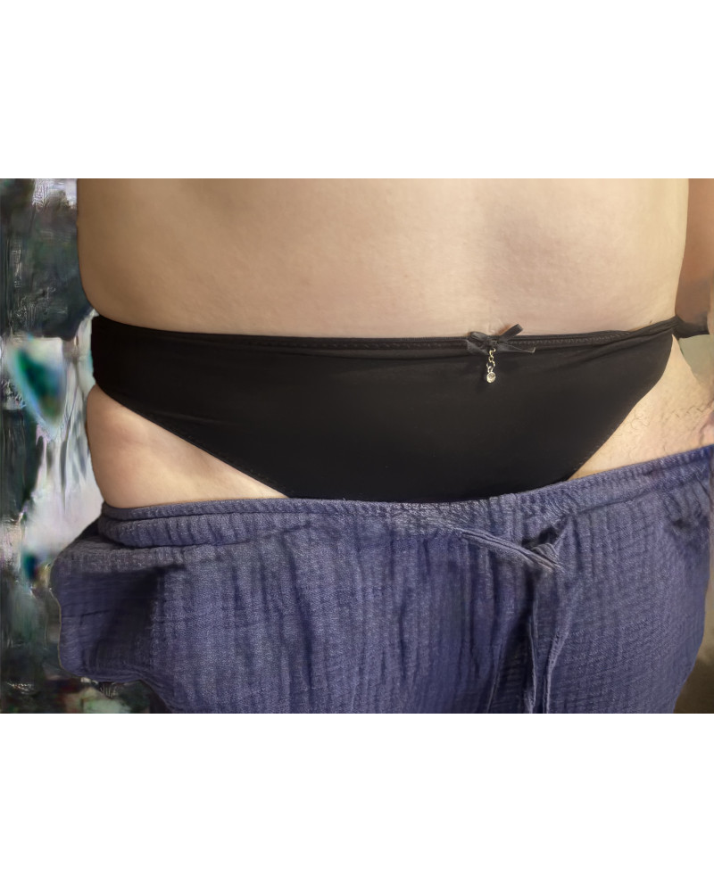 Sexy schwarze Spitzenslip