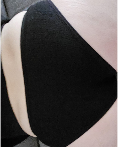 Getragener Slip schwarz