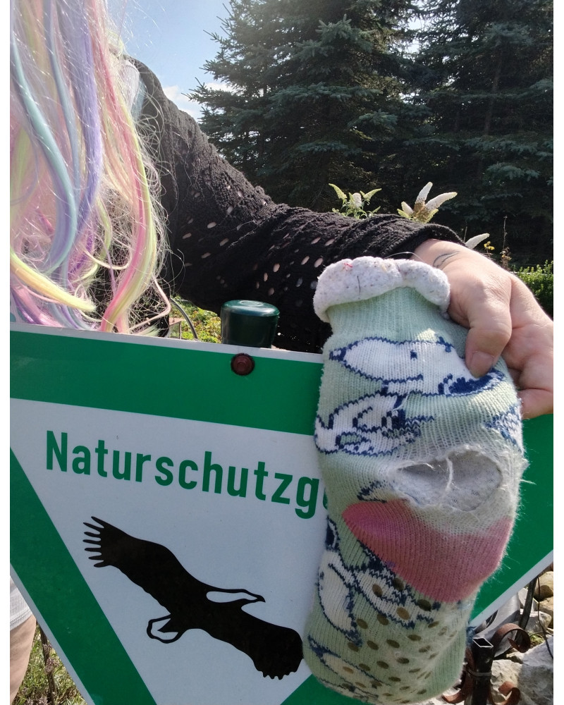 Socken mit Anweisungen 