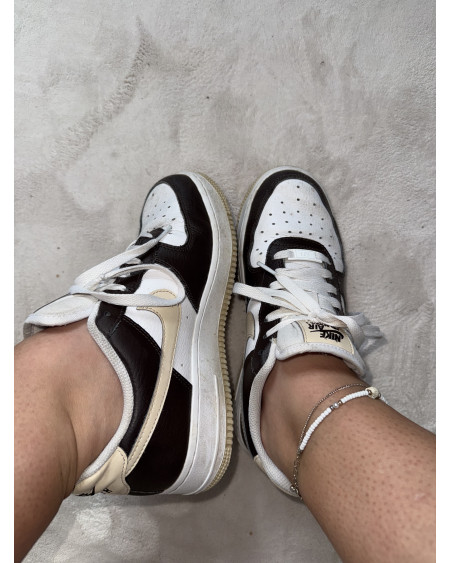 Nike Air Force 1 (Weiß-Braun)